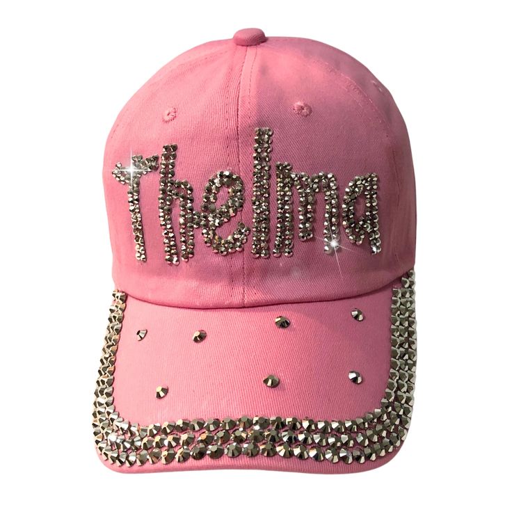 PRICES MAY VARY. Celebrate iconic friendship with the Popfizzy bling Thelma hat, perfect for those who value their best friends. These rhinestone bling hats symbolize strong bonds and shared adventures, they make great bestie gifts for women. A wonderful tribute to friends for life, this hat is an embodiment of the bond shared by Thelma and Louise. Ideal for road trips, pair it with a rhinestone Louise ball cap and wear it on your next unforgettable journey with your best friend making it the be Bedazzled Hat, Rhinestone Baseball Cap, Bling Hats, Thelma And Louise, Denim Hat, Bestie Gifts, Hat For Women, Ball Cap, Birthday Gifts For Women