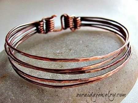 Rings Wire, Wrapping Tutorial, Wire Pendants, Copper Bracelets, Wrapped Rings, Copper Jewellery, Copper Wire Jewelry, Wire Bracelets, Wire Jewelry Designs