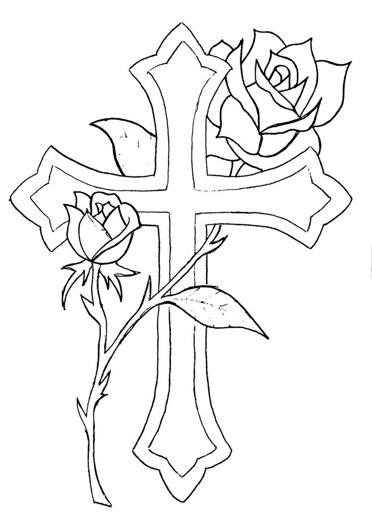 a cross with a rose on it and the word jesus written in black ink is shown