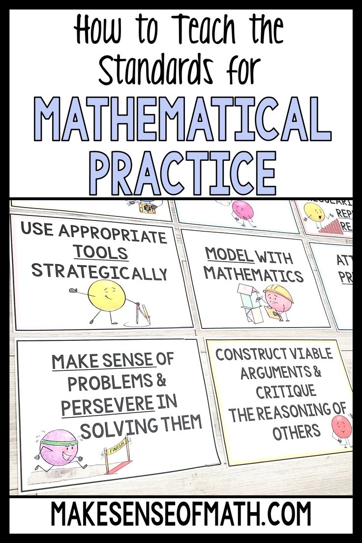 a poster with instructions on how to teach the standards for math practice