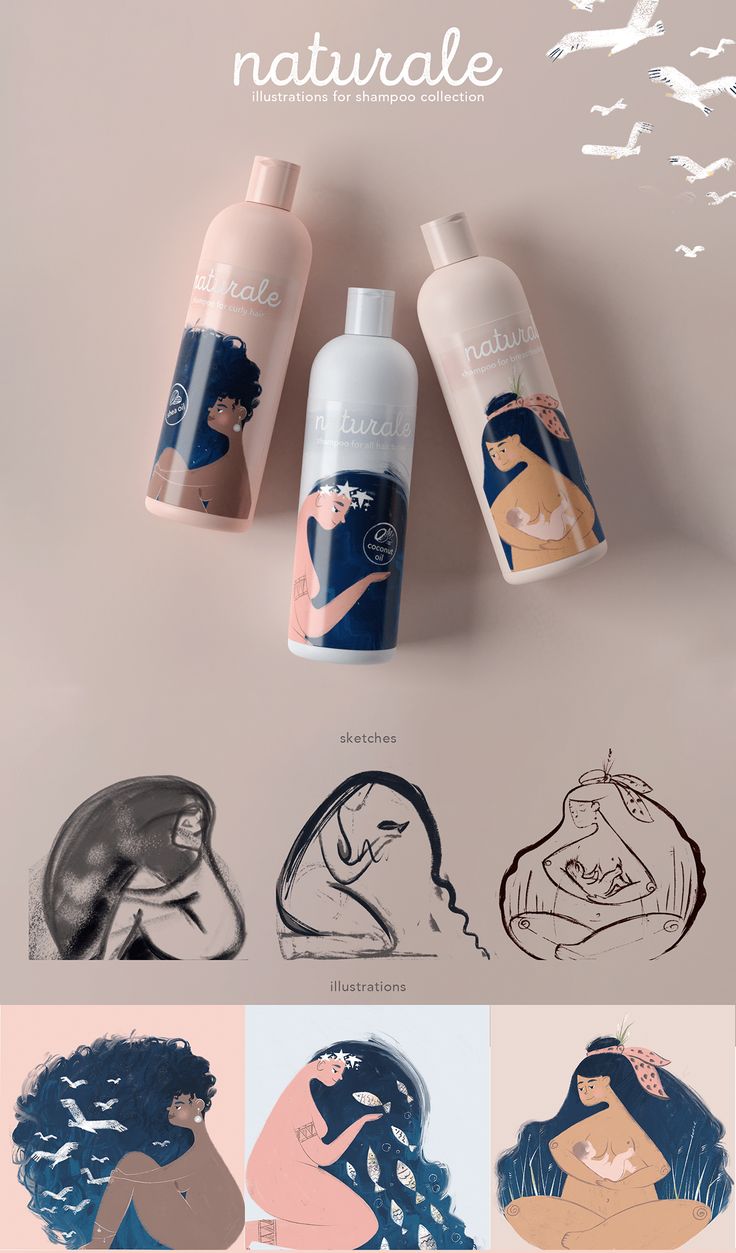 three different types of hair products are shown in this graphic design style, with the words natural