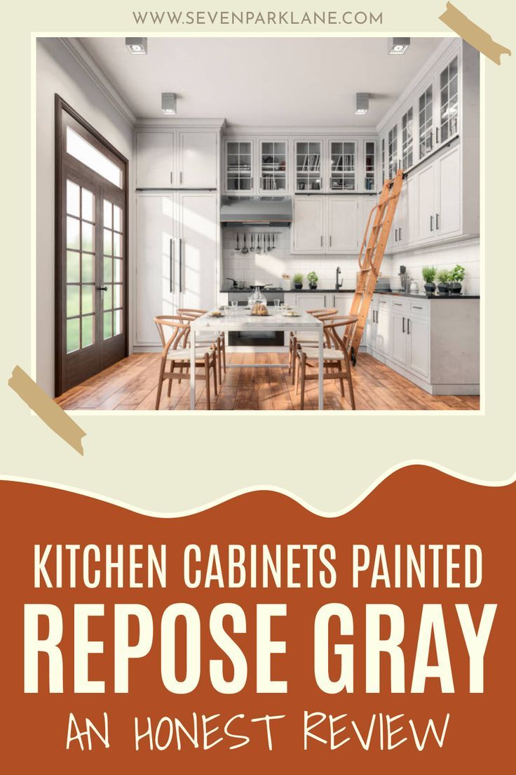 This Kitchen Cabinet Color Changes Everything Repose Gray Cabinets, Repose Gray Kitchen Cabinets, Repose Gray Kitchen, Kitchen Paint Inspiration, Kitchen Paint Color Inspiration, Modern Kitchen Colour Combination, Gray Countertops, Wall Paint Inspiration, Kitchen Cabinets Before And After