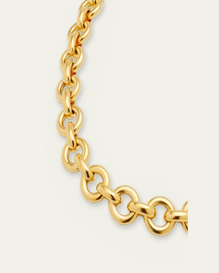 BenAmun chainlink necklace.    24karat gold electroplating.    Approx. 16.5"L.    Toggle clasp.    Made in USA. Formal Toggle Necklace With Chunky Link Chain, Yellow Gold Toggle Necklace With Chunky Link Chain, Gold-plated Link Toggle Necklace, Yellow Gold Toggle Necklace With Round Gold Chain, Formal Gold-tone Toggle Chain Link Necklace, Gold-plated Chain Link Toggle Necklace, Gold-plated Toggle Necklace With Chain Link, Gold Plated Toggle Necklace With Chain Link, Gold Plated Toggle Necklace