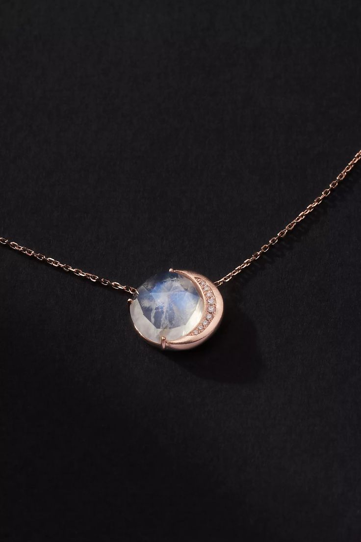 Sirciam Jewelry Moon Phase Necklace | Anthropologie Sirciam Jewelry, Planet Movie, Moon Phase Jewelry, Crescent Moon Jewelry, Moon Phases Necklace, Crescent Moon Necklace, Gold Moon, Moon Jewelry, Moonstone Necklace