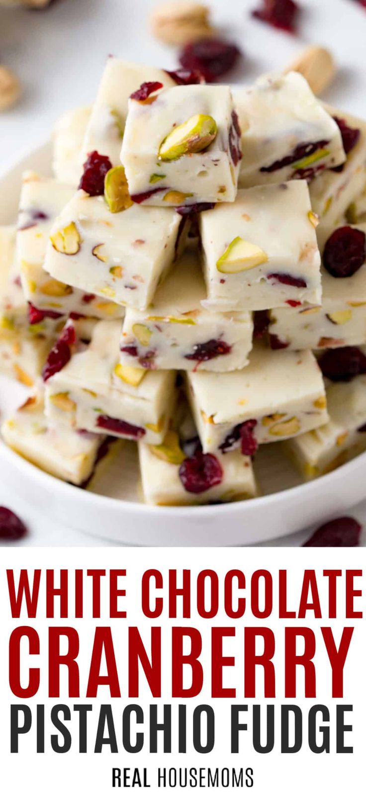 white chocolate cranberry pistachio fudge recipe