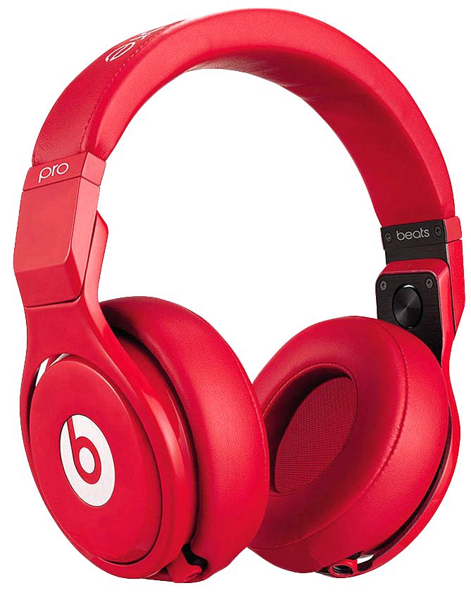 the beats on ear headphones are red