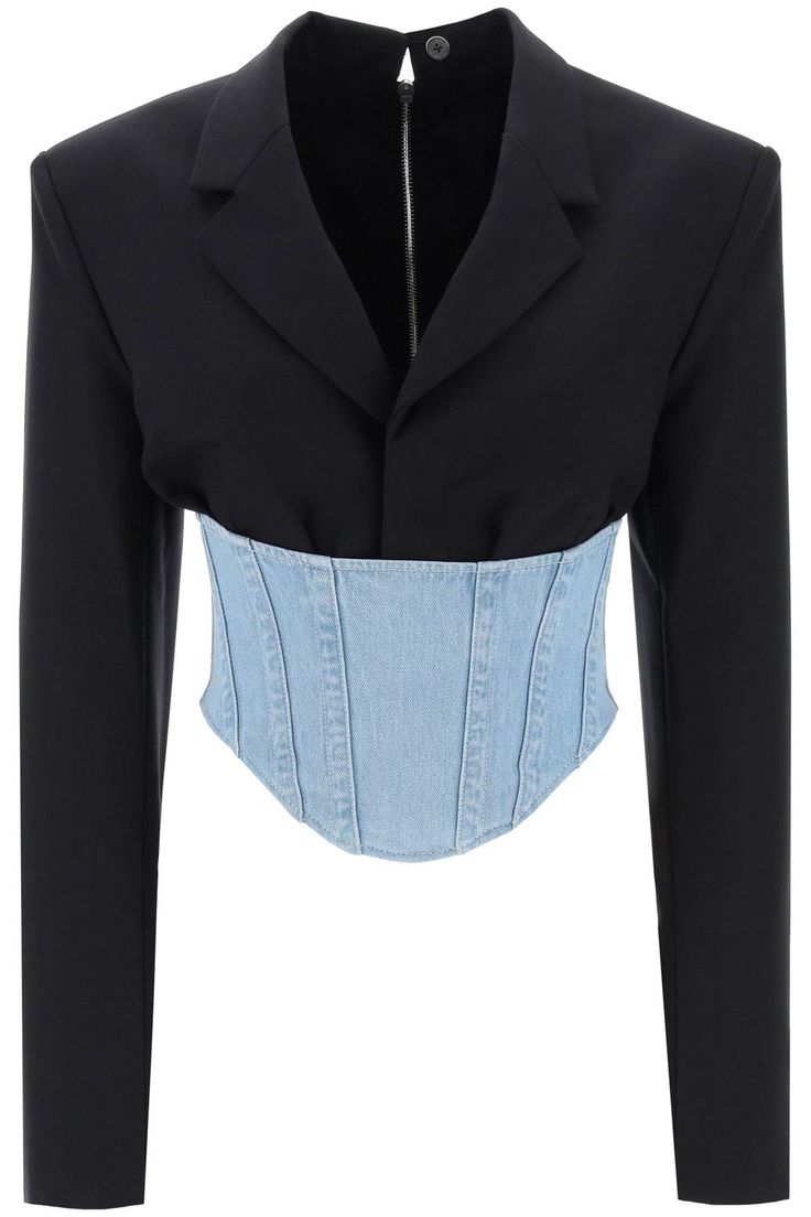 BLKCY DION LEE  CORSET JACKET Dion Lee Corset, Corset Jacket, Clothing Female, Underbust Corset, Dion Lee, Exposed Zipper, Cropped Jacket, Women Clothes, Crop Jacket