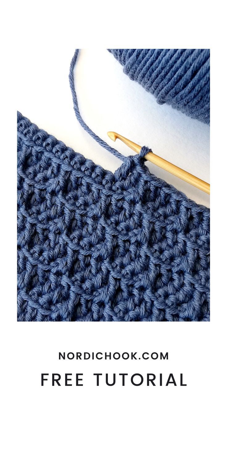 the crochet stitch is being worked on