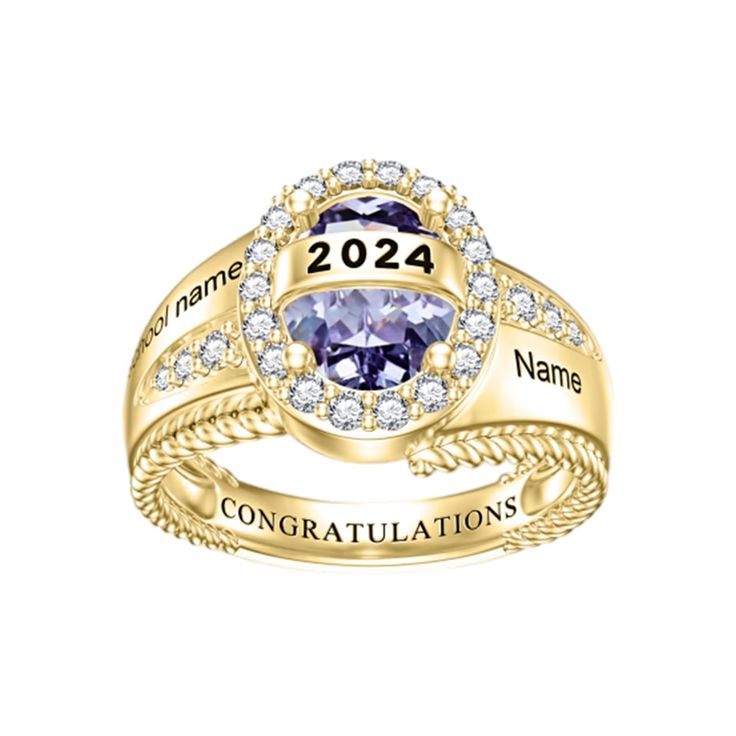 PRICES MAY VARY. [Graduation Ring for Women]:The graduation ring features a split design with tiny sparkling cubic zirconia stones on both sides and can be engraved with text of your choice. Express your essence in your graduation ring with more than 4 custom features. Choose the ring color and material type, select your birthstone, add the texts of your choice that identifies you the most. Our class rings are made with the highest quality materials to ensure that your graduation keepsake will l Womens Class Rings, College Class Rings Women, Rings Graduation, Ring Meaning, College Ring, Class Rings High School, Rings With Meaning, Graduation Ring, Graduation Keepsake