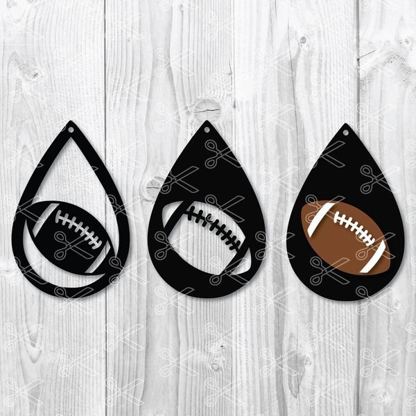 Pendulum Earrings, Silhouette Earring, Football Earrings, Diy Leather Earrings, Earring Svg, Shop Displays, Football Ball, Tear Drop Earrings, Bar Studs