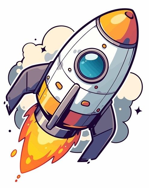 Rocket vectors, photos and PSD files | Free download Rocket Cartoon, Logo Mascot, Space Rocket, Cute Doodles Drawings, Bee Art, Business Card Maker, Card Banner, Kids Room Design, Cartoon Clip Art