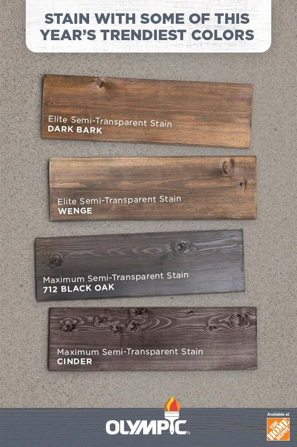 some wood planks with different colors and names on them, all labeled in the same font