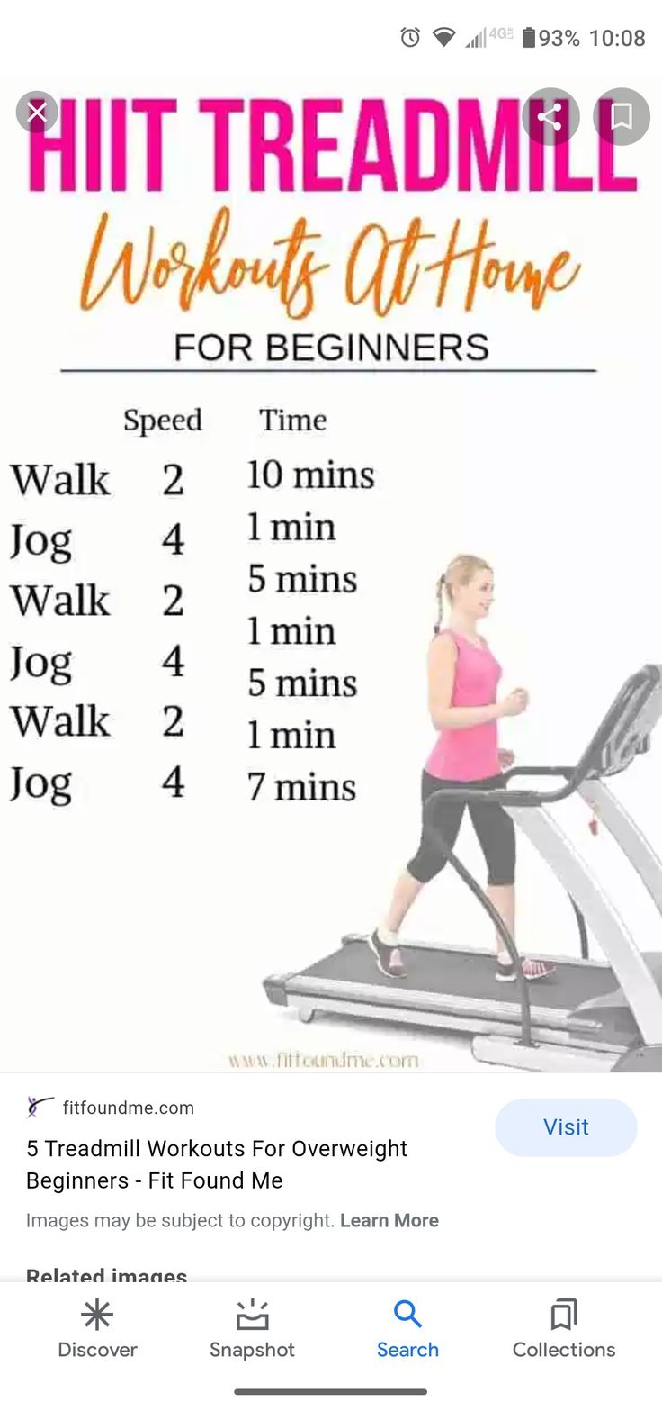 a woman running on a treadmill with the text hit treadmill workouts at home for beginners