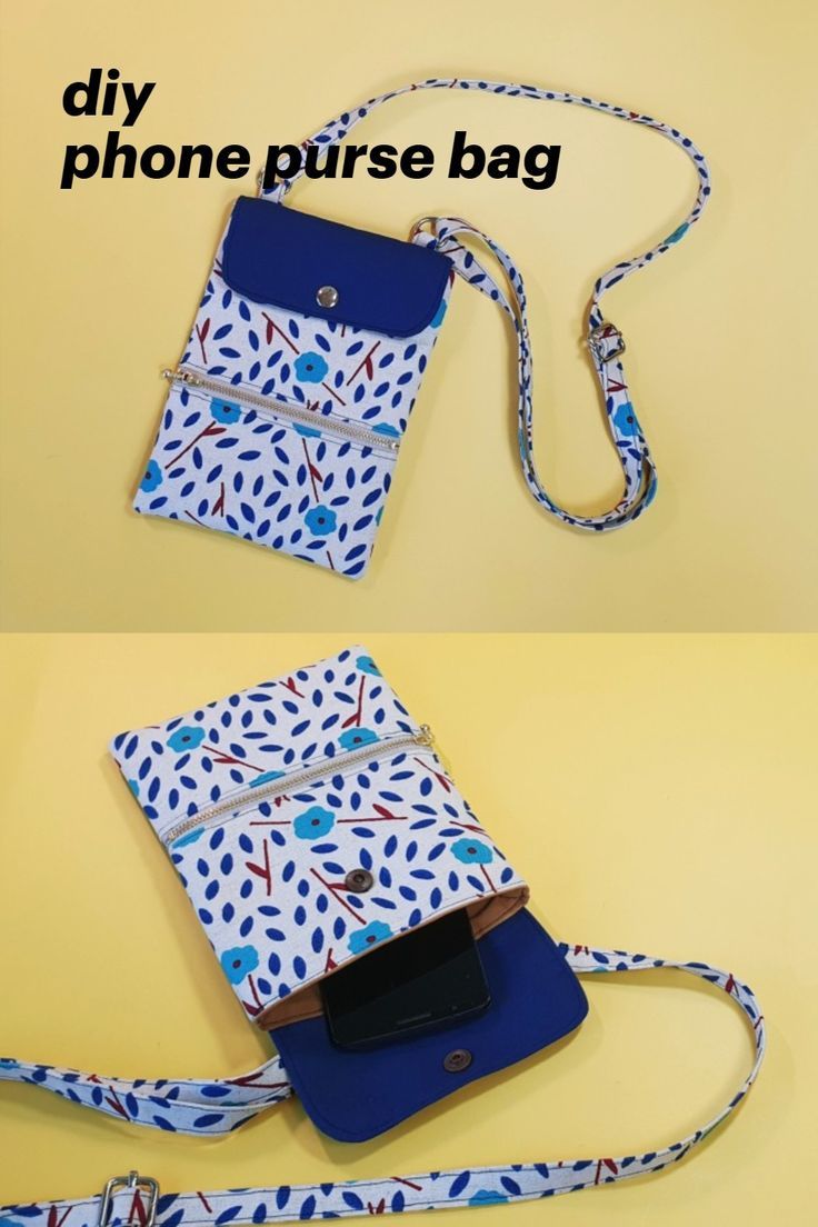 this phone purse bag is easy to sew, and it's so cute