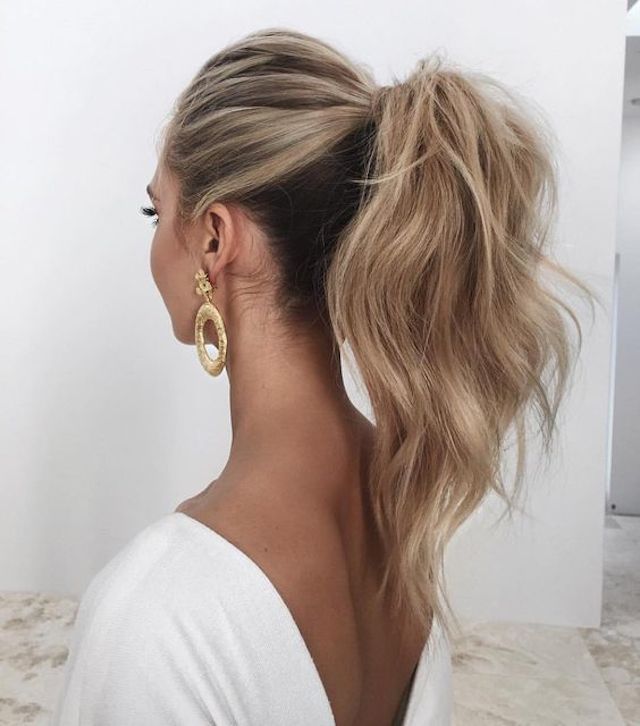 Hair In A Ponytail, Casual Wedding Hair, Wedding Hair Trends, Guest Hair, Wedding Guest Hairstyles, A Ponytail, Penteado Cabelo Curto, High Ponytails, Wedding Hair And Makeup