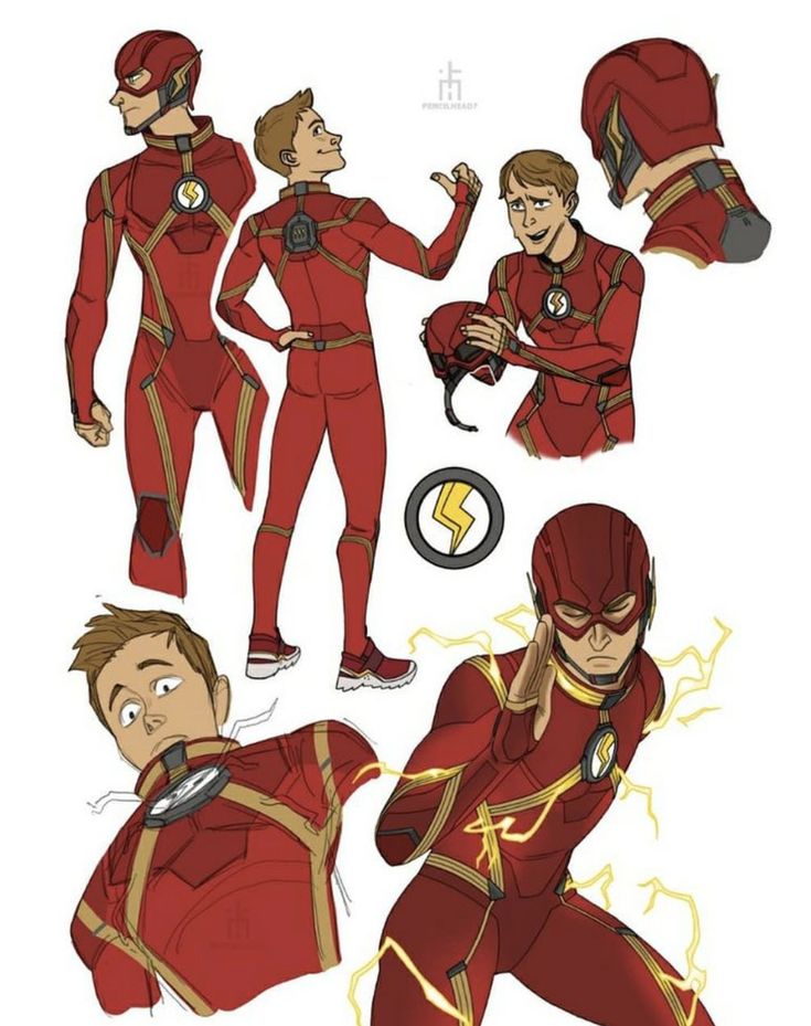 an image of the flash in red and yellow costume with his hands on his hips