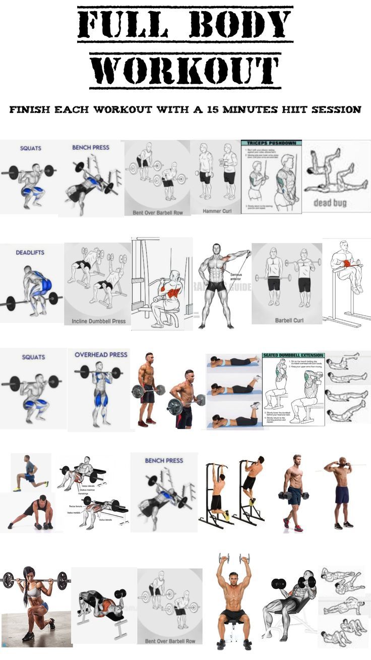 the full body workout poster is shown