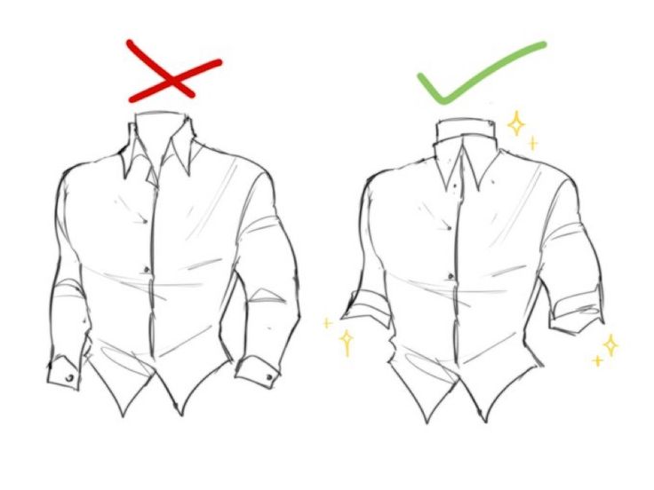 how to draw a shirt and tie for men's dress shirts step by step