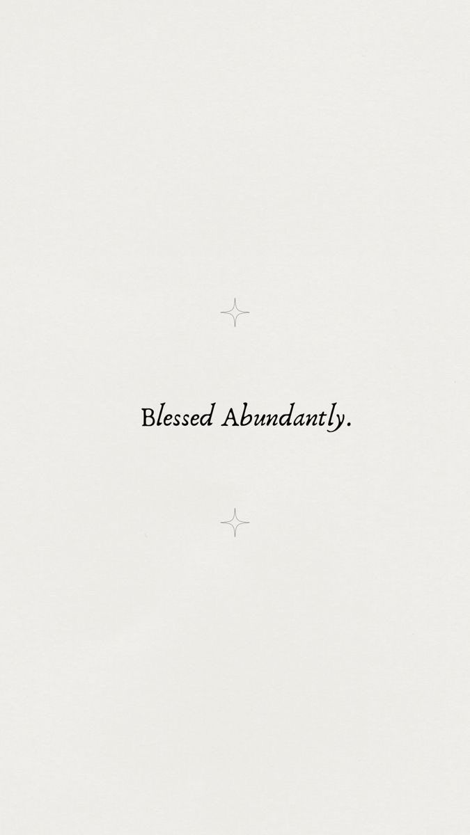 the words are written in black and white on a piece of paper that says, blessing abundant