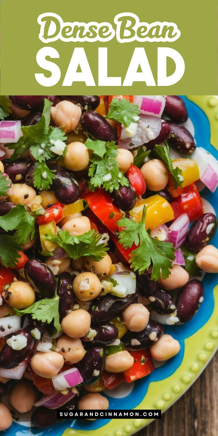 🥒 Looking for a nutritious and flavorful salad? Try our Dense Bean Salad! This recipe is packed with wholesome beans and fresh vegetables, making it a perfect choice for a balanced meal. Save this pin for a tasty, healthy salad that’s easy to whip up! 🍅 Bean Salad With Cilantro, Easy Salad Recipes Gluten Free, 3 Bean Salad Recipe Healthy Clean Eating, Cheap Easy Protein Meals, Salad With Red Beans, Dressing For Bean Salad, High Protein Bean Salad Recipes, Seven Bean Salad, Canned Bean Salad Recipes