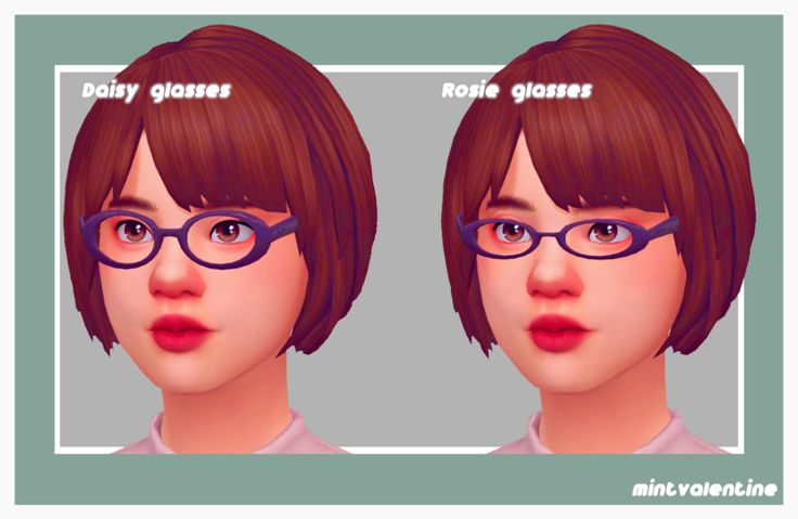 two different views of a girl with glasses