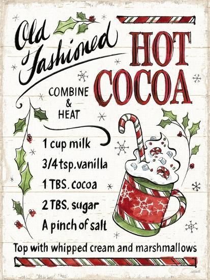 an old fashioned hot cocoa sign