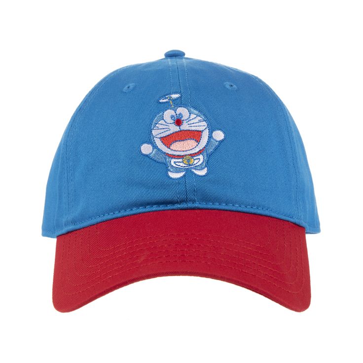 Embroidered logo art on front 6 panel design Adjustable strap-back 100% cotton Imported Officially licensed Doraemon merchandise Cotton Cap For Fan Merchandise, Cotton Fan Merchandise Cap, Cotton Snapback Baseball Cap For Fans, Cotton Curved Bill Hat For Fan Merchandise, Curved Bill Cotton Hat For Fan Merchandise, Casual Cotton Baseball Cap Fan Merchandise, Casual Cotton Baseball Cap For Fans, Novelty Cotton Baseball Cap One Size Fits Most, Novelty Cotton Baseball Cap One Size