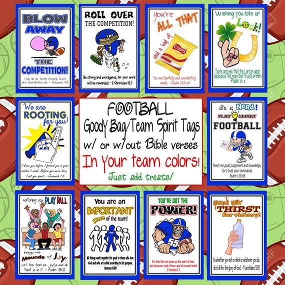 Custom Football Team Treat Goody Candy Bag Tags Football Team Treats, Softball Treats, Baseball Bag Tags, Football Treats, Printable Baseball, Baseball Bag, Volleyball Workouts, Usa Baseball, Cheer Gifts