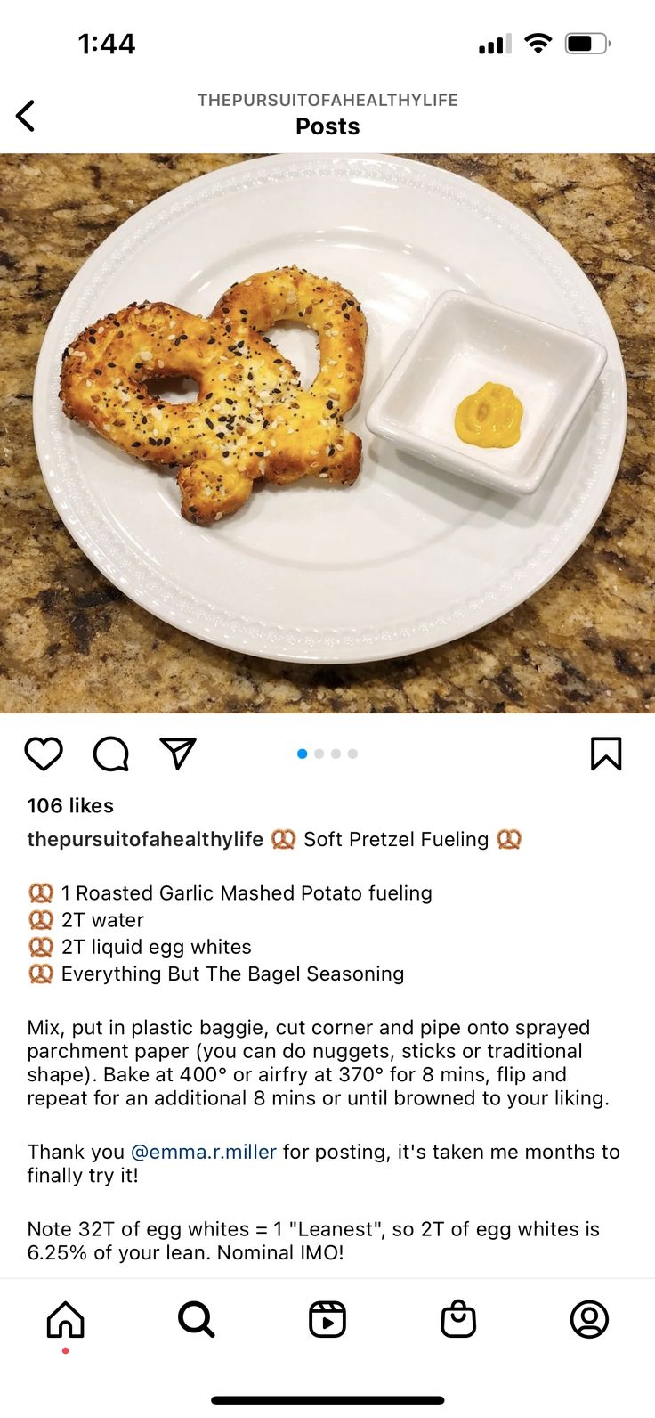 a white plate topped with food on top of a counter