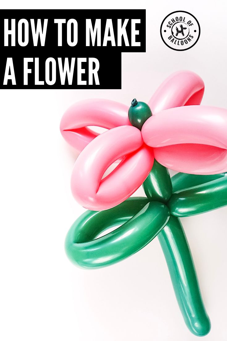 an inflatable balloon flower with the words how to make a flower on it