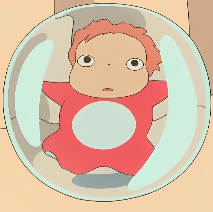 an animated image of a baby in a diaper on a toilet seat with the lid down