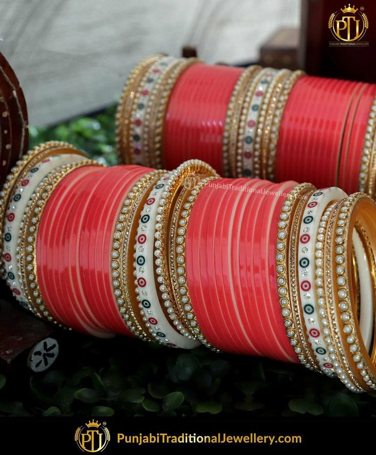 bangles are stacked on top of each other