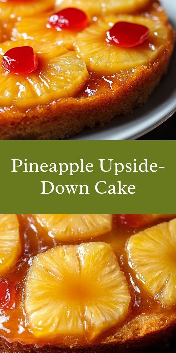 pineapple upside down cake on a white plate