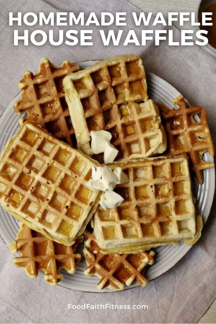 homemade waffle house waffles on a plate