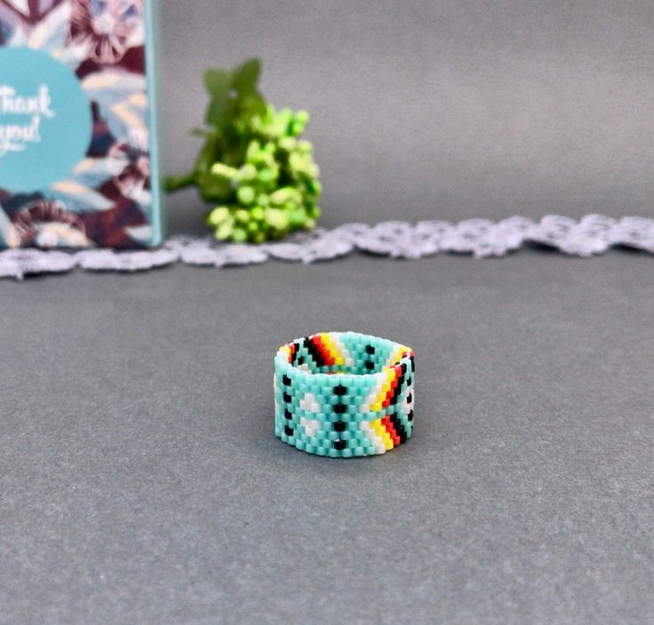 Colorful Ring, Native Style, Ring Boho, Color Ring, Boho Rings, Seed Bead, American Style, Nativity, Seed Beads