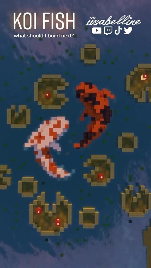 an advertisement for koi fish, which is featured in the video game'what should i build next? '