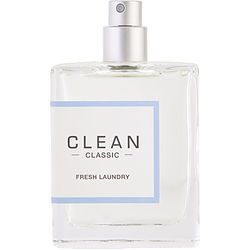 a bottle of clean glass perfume on a white background