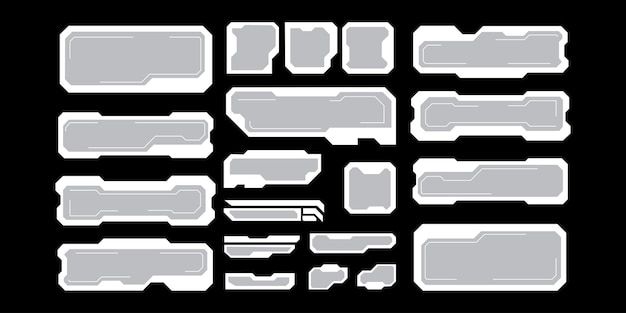 a bunch of white objects are shown on a black background