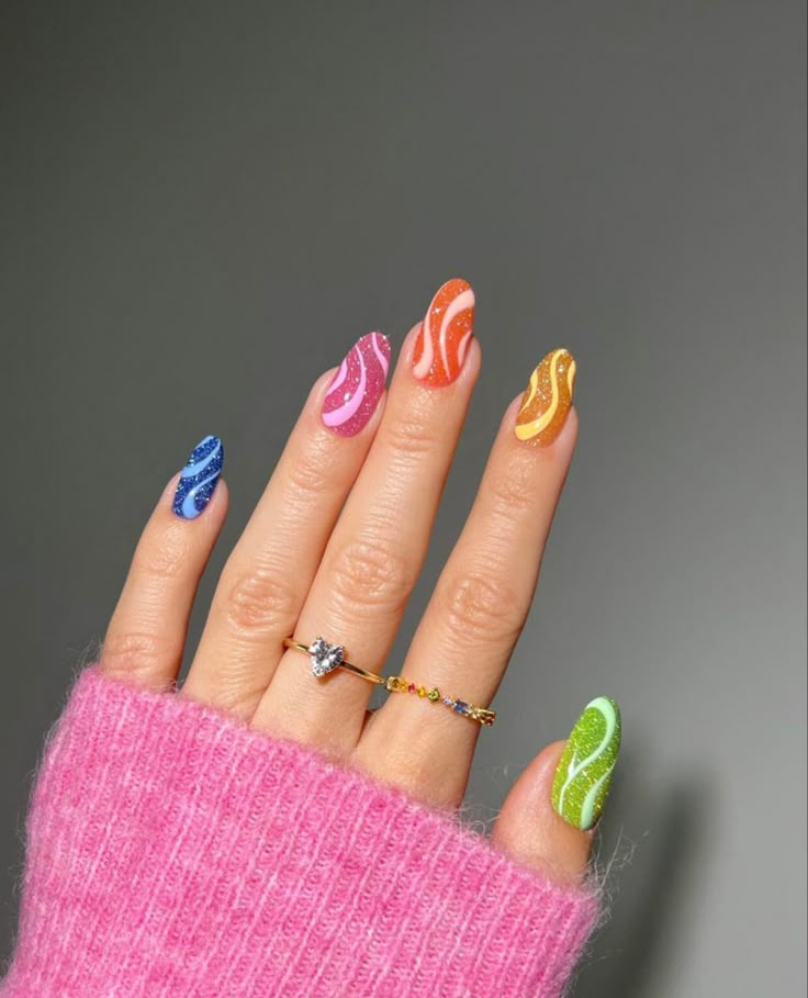 Hippie Nails, Jelly Nails, Trendy Nail Art, Festival Nails, Funky Nails, Makati, Cute Acrylic Nails, Trendy Nails, Swag Nails