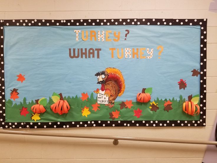 a bulletin board that says turkey? what turkey?