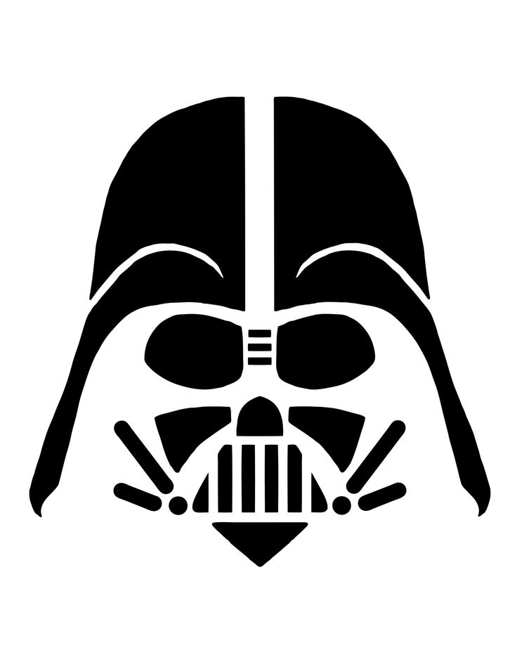 a darth vader helmet is shown in black and white on a white background