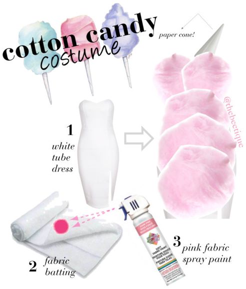 the instructions for how to make cotton candy costumes