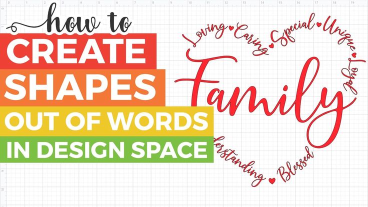 how to create shapes out of words in design space