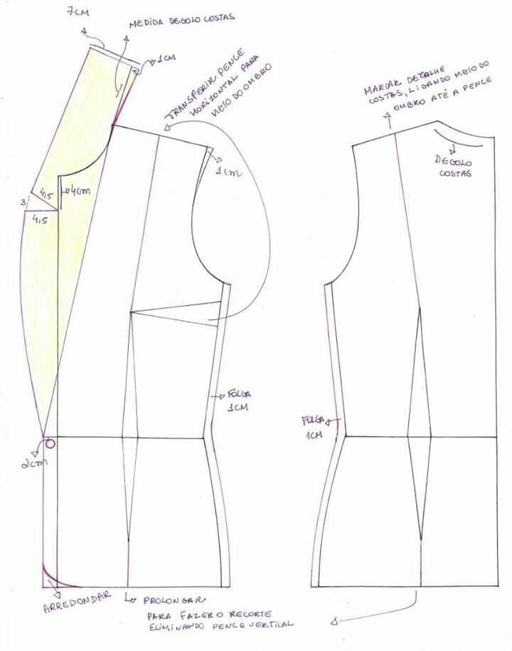 the front and back views of a sewing pattern