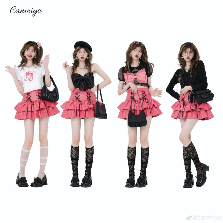 Features: It features high waist, eyelet lace-up on the front, tiered skirt.  Fabric: PU.  Attention: This price includes a skirt only, others are not included.  Size Chart:   Size (CM): Unit CM; Sizes below are measured in flat-laid position, hand measurement will have discrepancy of about 2 CM.   	 		 			Size(cm) 			XS 			S 			M 			L 		 		 			Waist 			60 			64 			68 			72 		 		 			Skirt Length 			33 			34 			35 			36 Gothic Tiered Mini Skirt For Summer, Harajuku Style Tiered Skirt For Summer, Harajuku Style Ruffled Mini Skirt For Summer, Gothic Mini Skirt With Ruffles For Spring, Spring Gothic Mini Skirt With Ruffles, Spring Harajuku Tiered Mini Skirt, Harajuku Style Tiered Ruffled Mini Skirt, Harajuku Style Ruffled Tiered Mini Skirt, Harajuku Style Tiered Mini Skirt For Summer