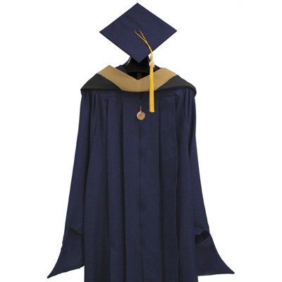 a person in a graduation gown and cap