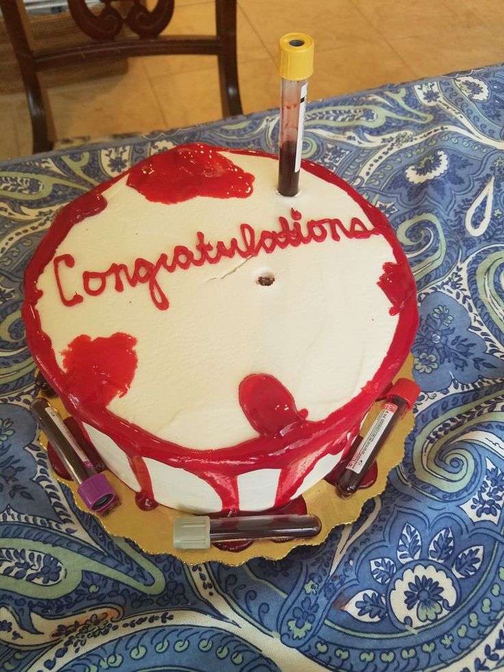 a birthday cake with congratulations written on it