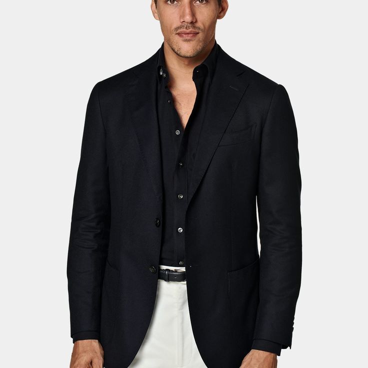 This navy Havana blazer is as versatile as it is refined. Tailored slim with a natural shoulder, it's an elegant go-to for any smart casual or business occasion. Unique Fits, Slim Fit Blazers, Wool Flannel, The Navy, Fitted Blazer, Fine Fabric, Smart Casual, Fashion Advice, Havana