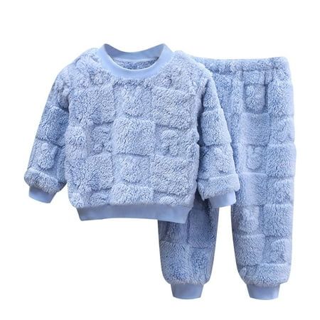 Children's Set Baby And Fleece Pajamas Boys' Jacquard Homewear Girls' Fuzzy Warm Two Piece Set Features: Materials bring better wearing experience.Soft breathable and flexible to your baby's skin.Both hand-wash and machine-wash are ok. Fashion design,your little baby will get lot of compliments. Suitable for any occasion,outfit fit for seasons in autumn and winter. It is perfect for home. Provide the best comfort experience for baby wear. Package include:1PC jumpsuit Please allow slight 1-3cm di Baby Born Kleidung, Christmas Pajamas Kids, Old Dress, Occasion Outfit, Toddler Girl Outfit, Winter Pajamas, Long Sleeve Kids, Fleece Pajamas