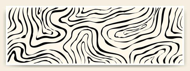 an abstract black and white pattern with wavy lines on the bottom, as if it were painted